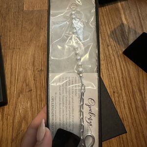 Opulenza Silver and Pearl Bracelet